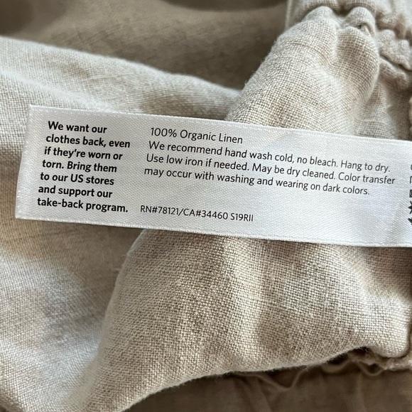 Eileen Fisher Organic Linen Tapered Pull On Pant - Picture 10 of 10